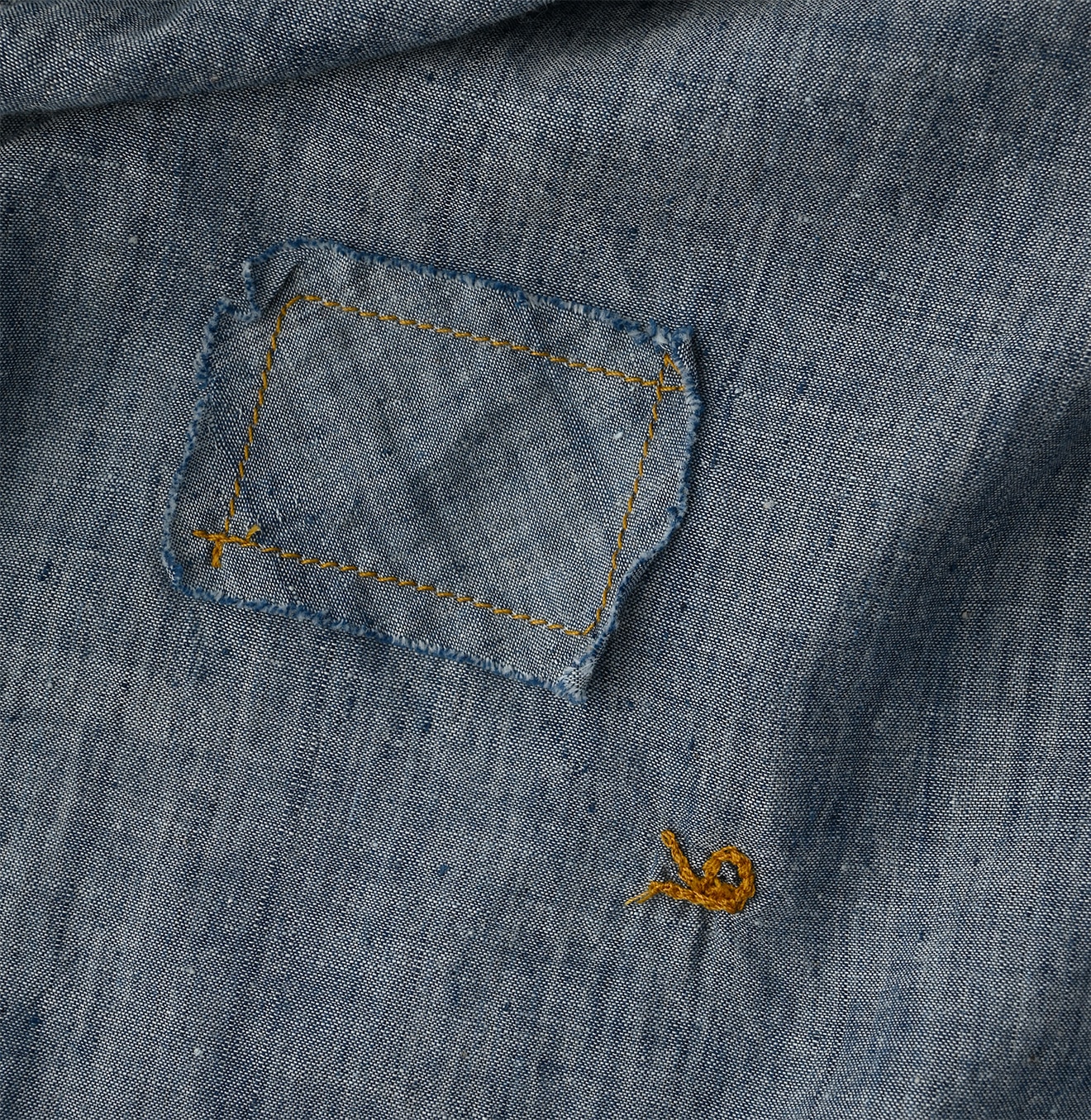 45RインドカディのフリルカラーTシャツ（藍）: WOMEN｜45R