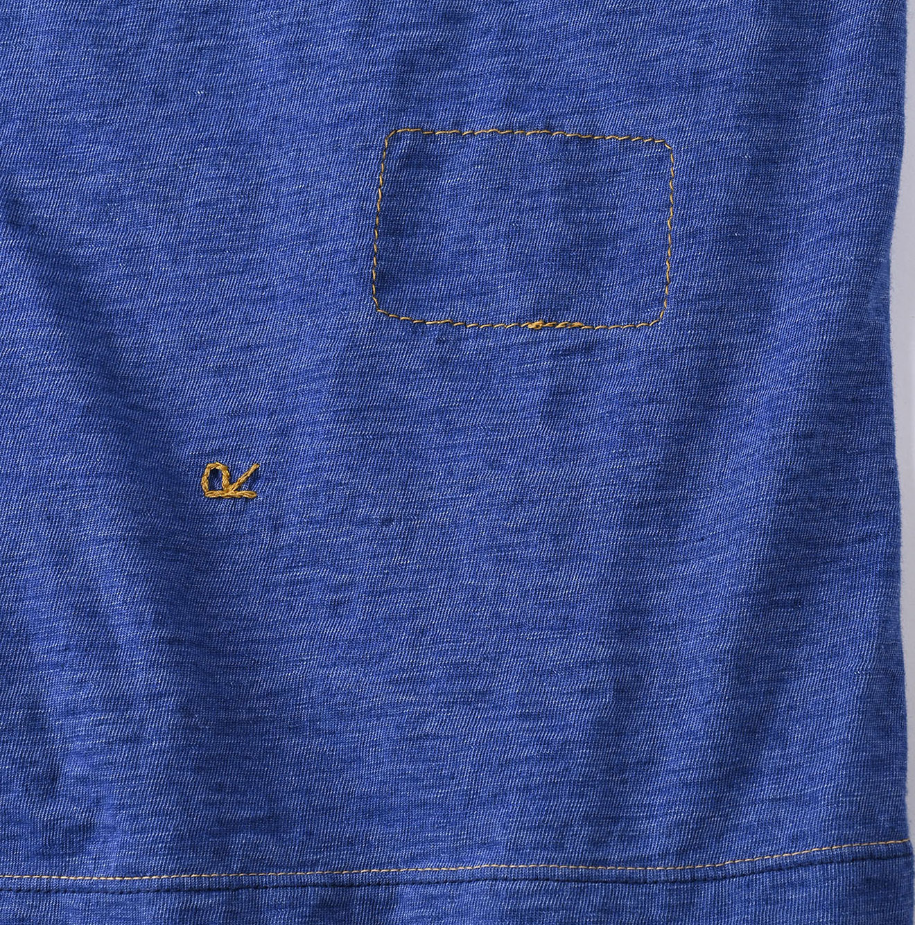 スマアール刺繍の908オーシャンTシャツ（インディゴ加工）