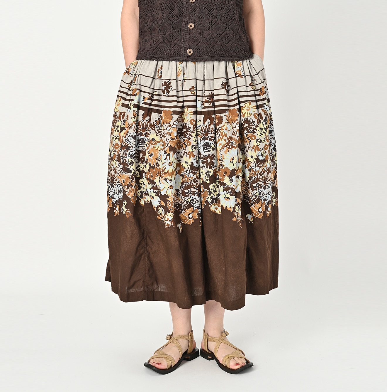 45R  春風インドガディのイージースカートスカート