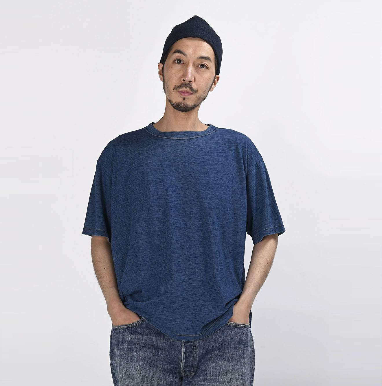 45R リネンのビックTシャツ☆インディゴ | justassociate.com
