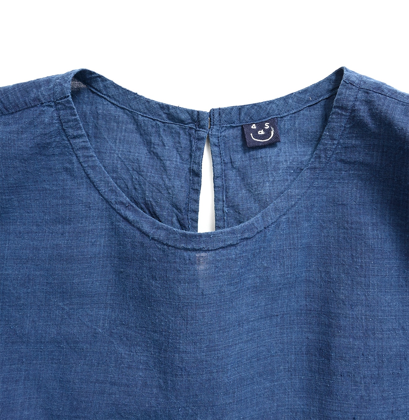 45R藍インドカディのカットワークdeTシャツ: WOMEN｜45R