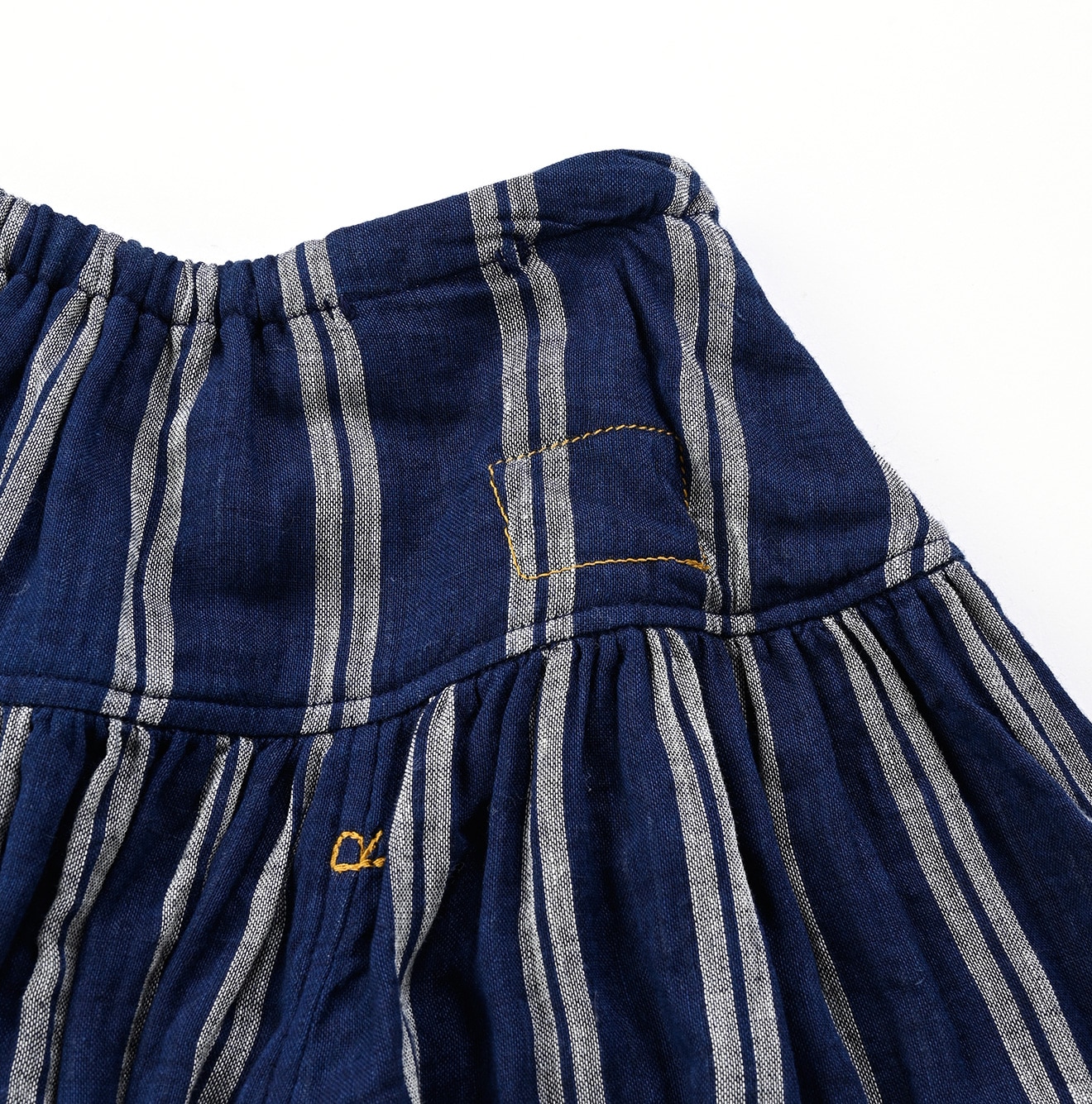 公式店限定 45R インディゴ　ギャザー　ロングスカート　サイズ2 ロングスカート