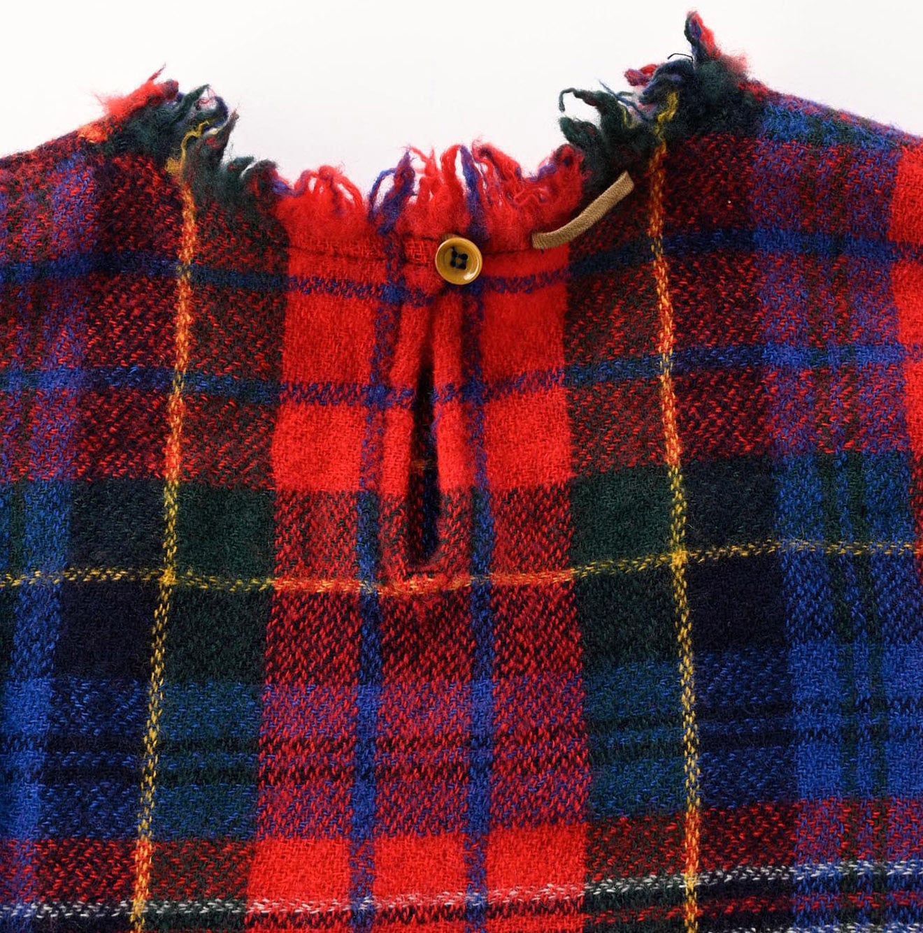 インドメリノ縮絨のチェック馬比古ドレス | インドメリノ縮絨の