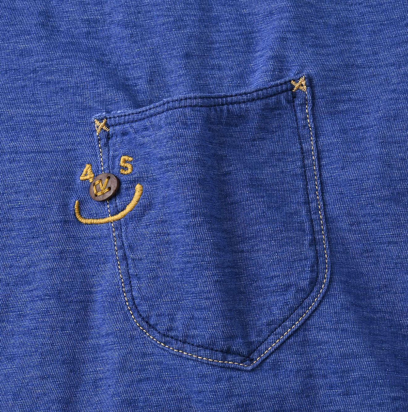 スマアール刺繍の908オーシャンTシャツ（インディゴ加工）