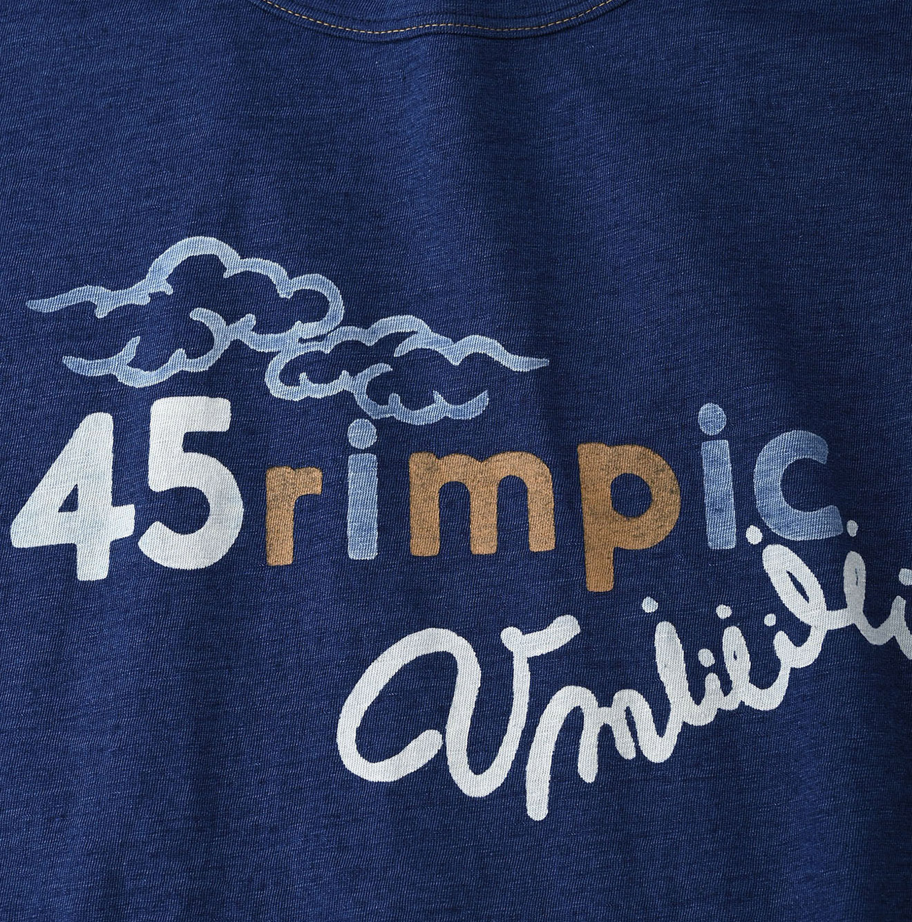 45rimpic ロゴプリントの908オーシャンTシャツ（インディゴ）
