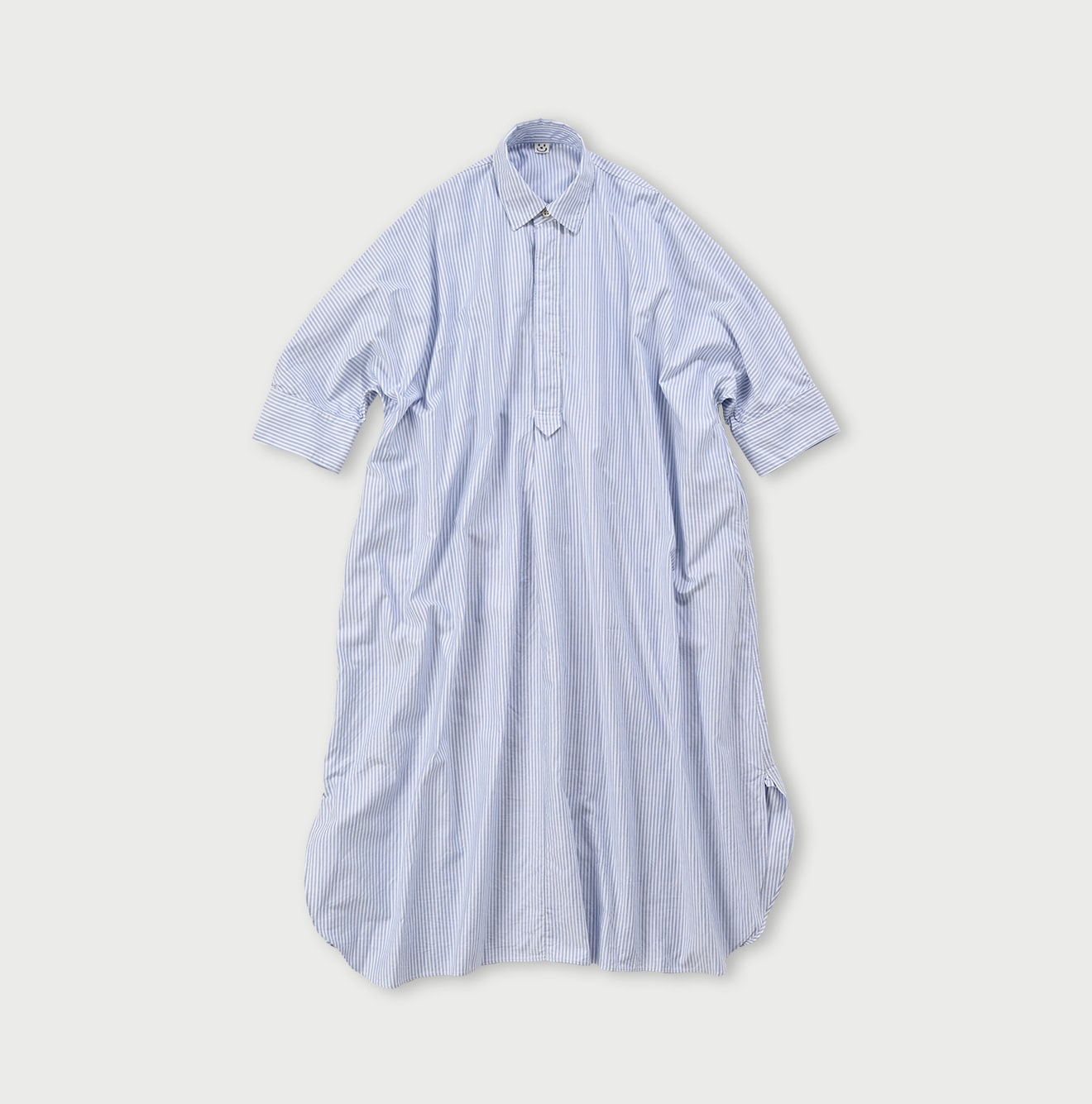 現金特価】 45R インドネルのビックシャツドレス ロングワンピース
